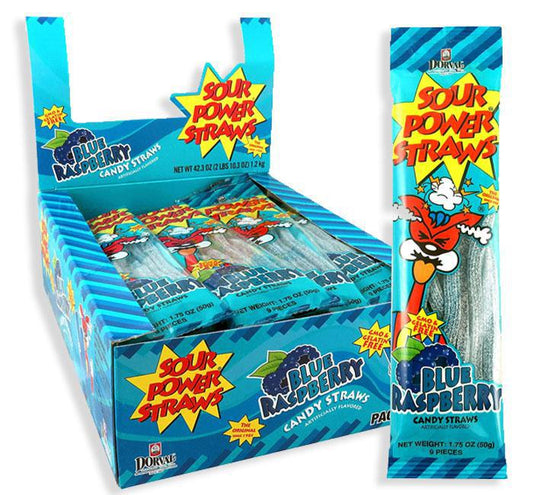 Sour Power Straws - Blue Raspberry