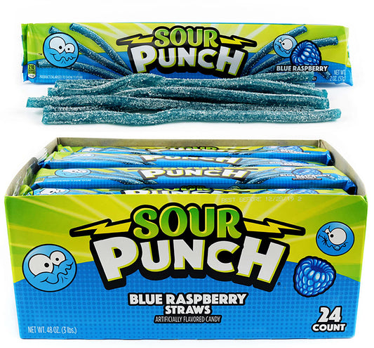 Sour Punch Straw - Blue Raspberry