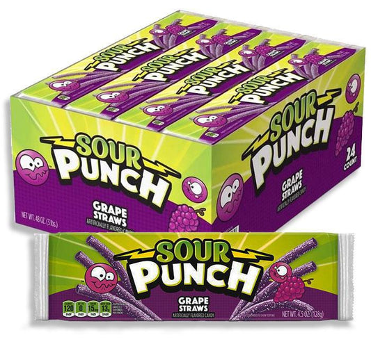 Sour Punch Straws - Grape